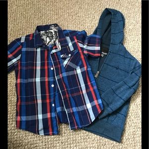 Volcom Boys Jacket & Button Shirt (Size 5 & 6) 💕